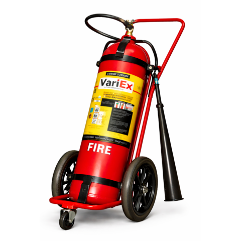 45ltr water co2 fire extinguisher trolley mounted