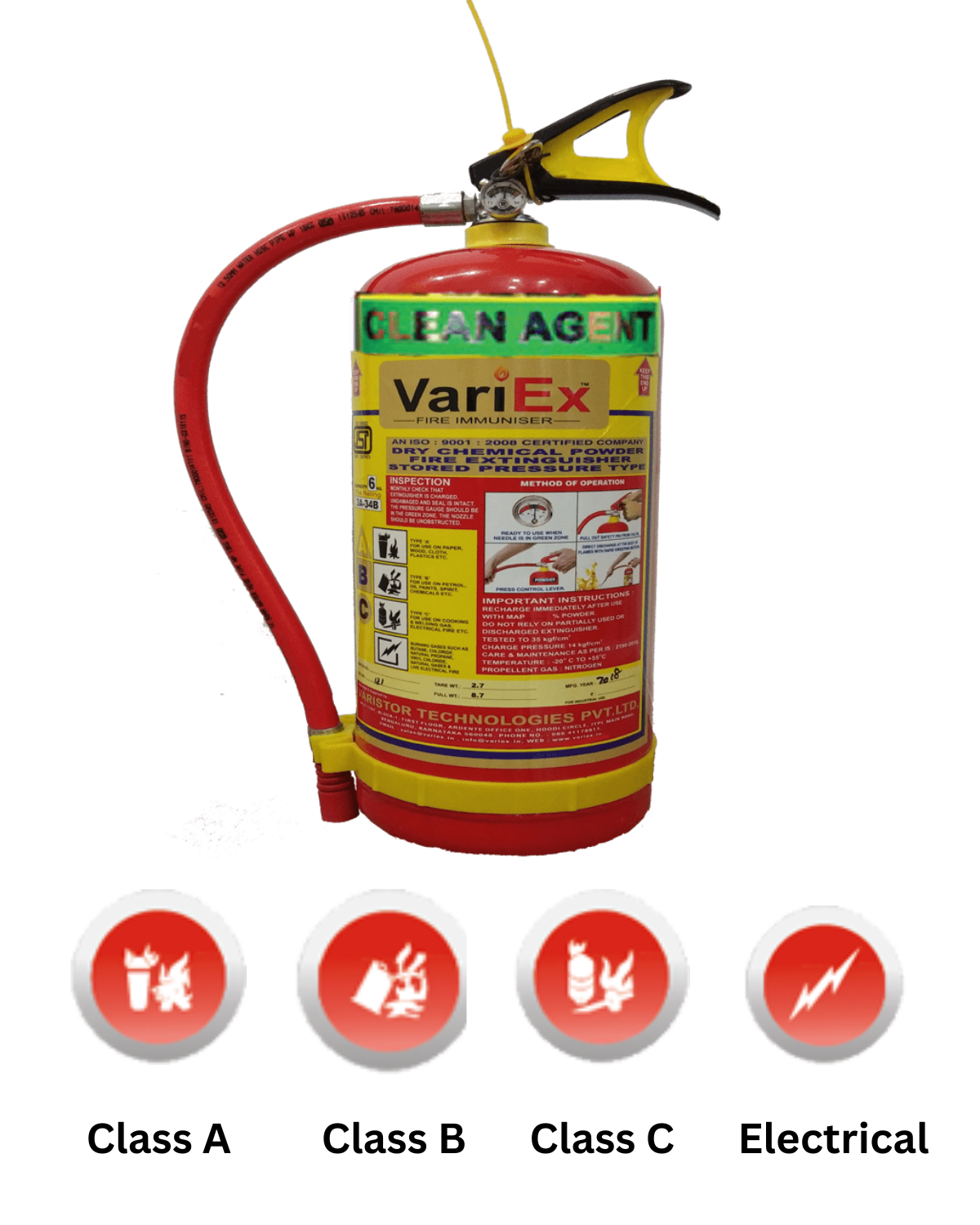 Clean agent fire extinguihsers