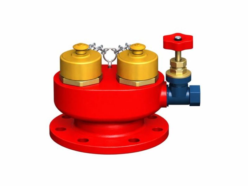 2 way fire brigade inlet