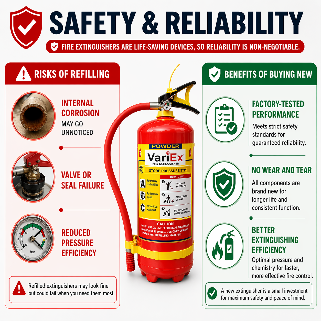 safety and reliability of fire extinguisher refilling