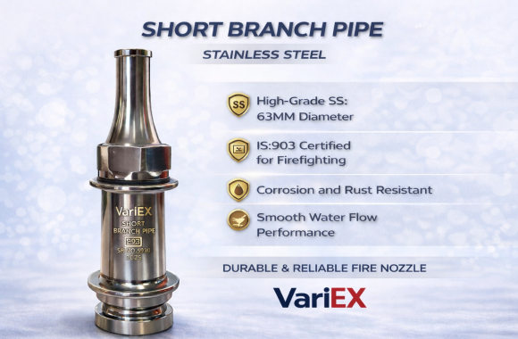 stainless steel branch pipe with nozzle for fire fighting
