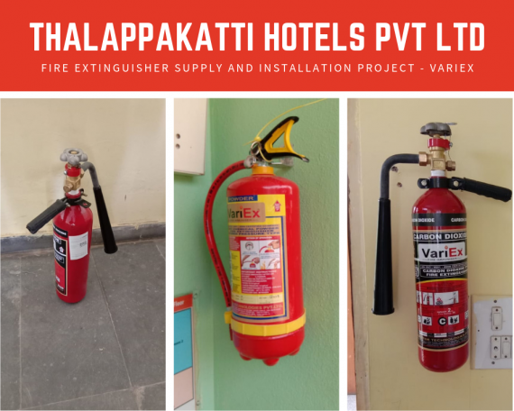 Fire Extinguisher Project for Thalappakatti hotels pvt ltd