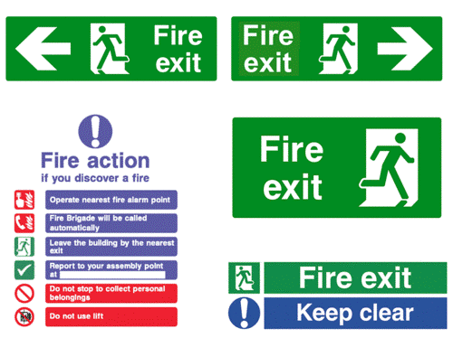 fire safety equipment - sign board